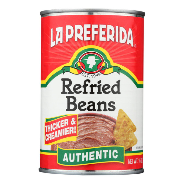 La Preferida, Refried Beans - Case of 24 - 16 OZ