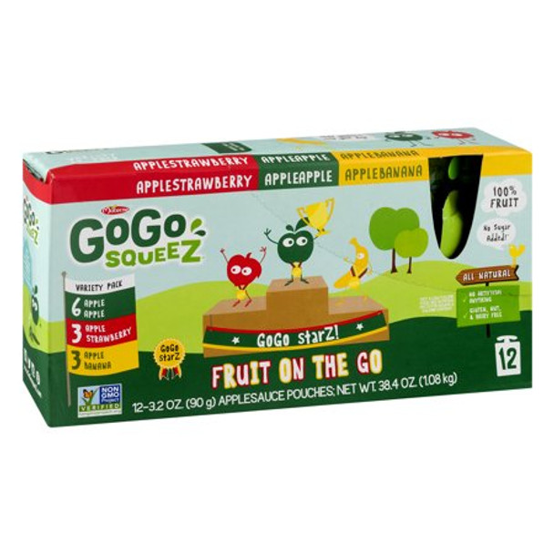 Gogo Squeez - Gogo Aplsce Variety Squeeze - Case of 6 - 12/3.2OZ