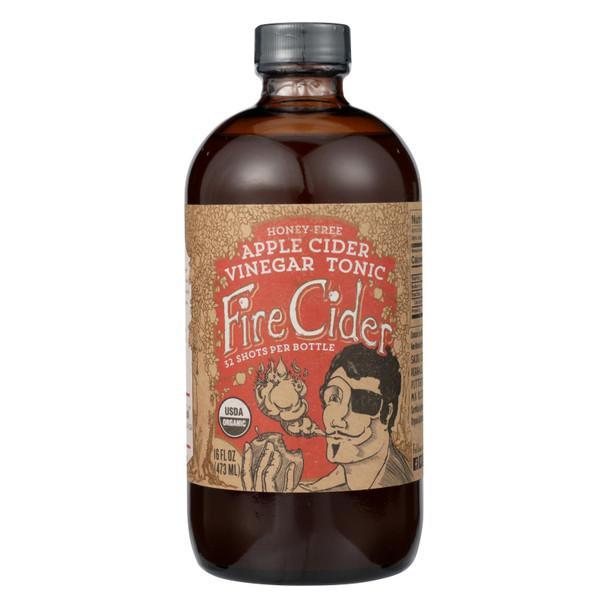 Fire Cider Honey-Free Apple Cider Vinegar Tonic  - Case of 6 - 16 FZ