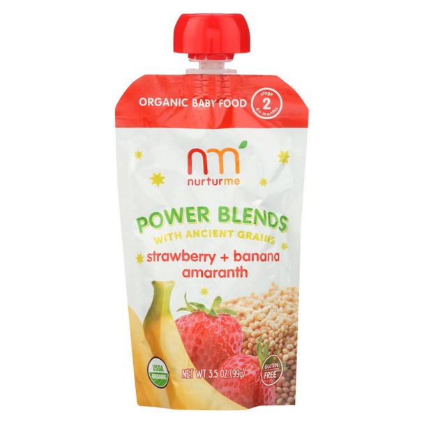 Nuturme Strawberry + Banana Amaranth Power  - Case of 6 - 3.5 OZ