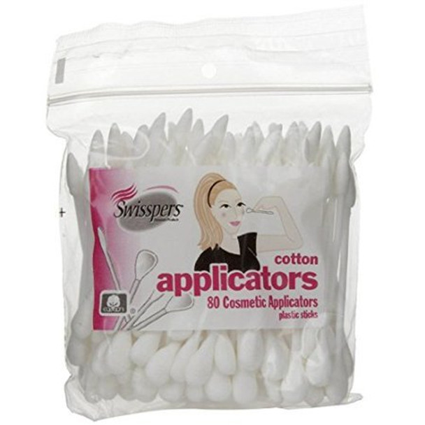 Swisspers - Premium Cosmetic Applctrs - 1 Each - 80 CT