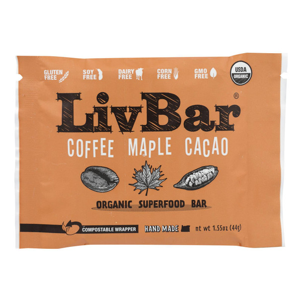 Livbar - Bar Coffee Maple Cacao - Case of 12-1.55 OZ