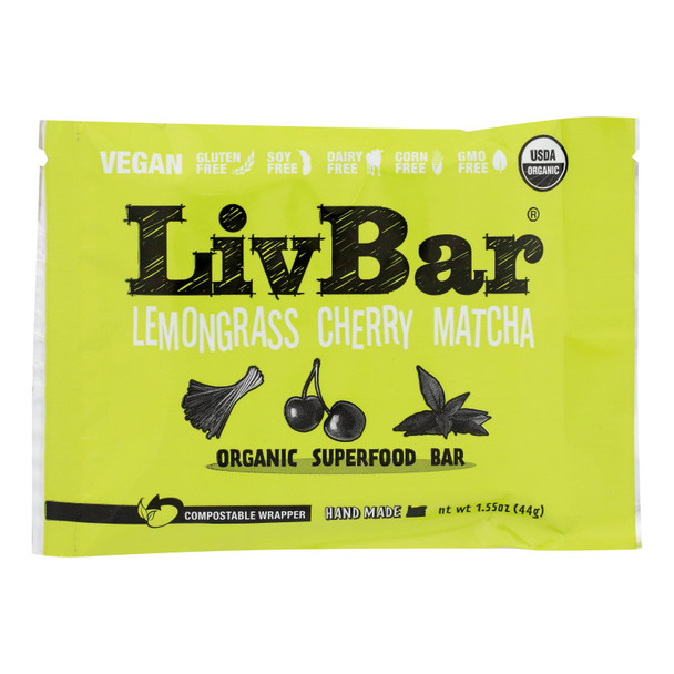 Livbar - Br Lemgrss Cherry Mtcha - Case of 12-1.55 OZ