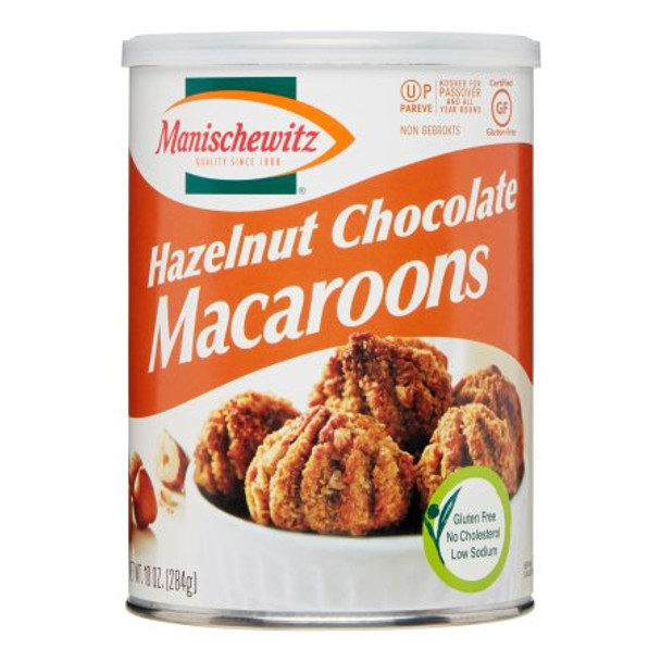 Manischewitz - Macaroons Gluten Free Hazelnut Chocolate - Case of 12-10 OZ