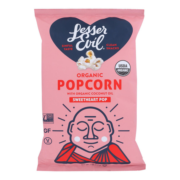 Lesser Evil - Popcorn Sweetheart Pop - Case of 12-7 OZ