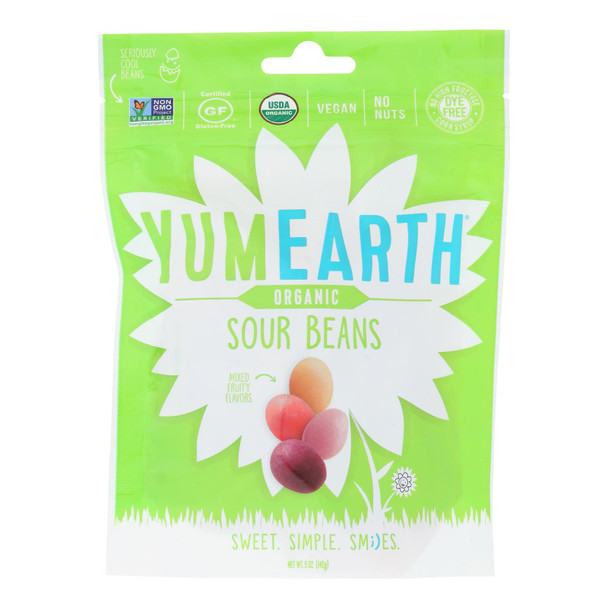 Yumearth - Sour Beans Easter - Case of 6 - 5 OZ