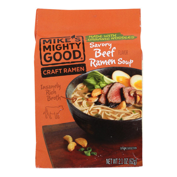 Mike's Mighty Good - Ramen Beef Spicy - Case of 7 - 2.1 OZ