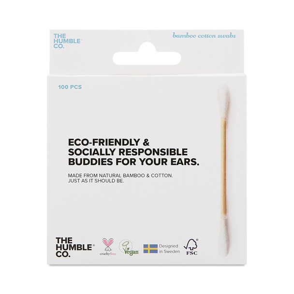 Humble Co - Bamboo Cotton Swabs - Case of 10 - 100 CT