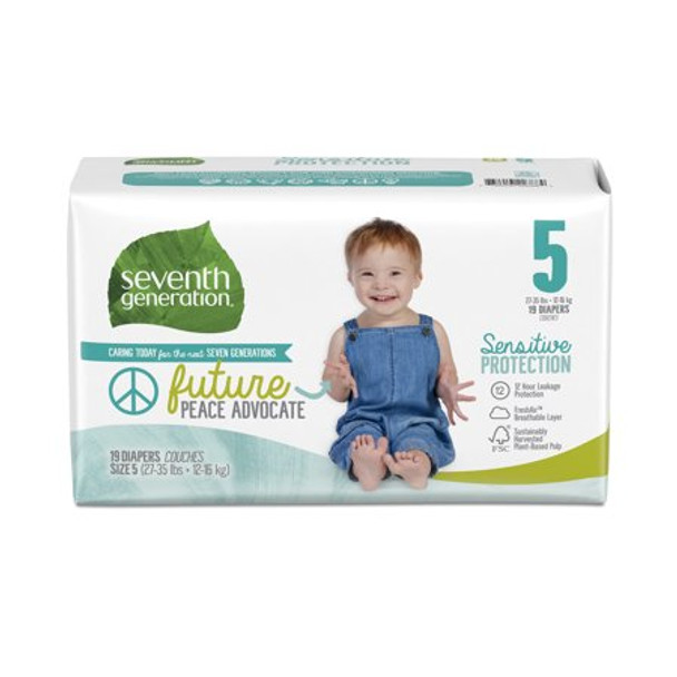 Seventh Generation - Baby Diaper Stage 5 27-35lb - Case of 4-19 CT