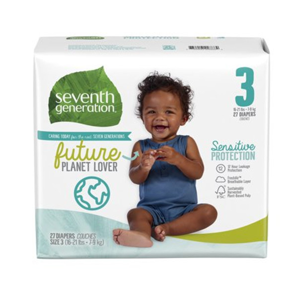 Seventh Generation - Baby Diaper Stage 3 16-21lb - Case of 4-27 CT