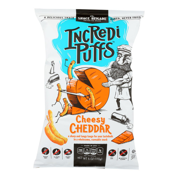 Incredi Puffs - Snack Puff Chdr/sr Cream Chsy - Case of 12-6 OZ