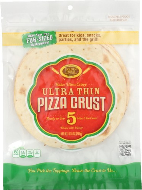 Golden Home Bakery Products - Pizza Crst 7in Thin 5pk - Case of 10-8.75 OZ