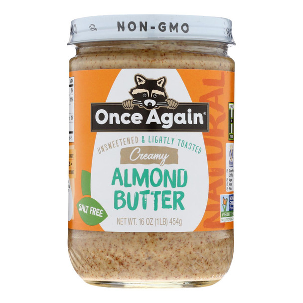 Once Again Creamy Almond Butter, Unsweetened & Salt-Free  - 1 Each - 16 OZ