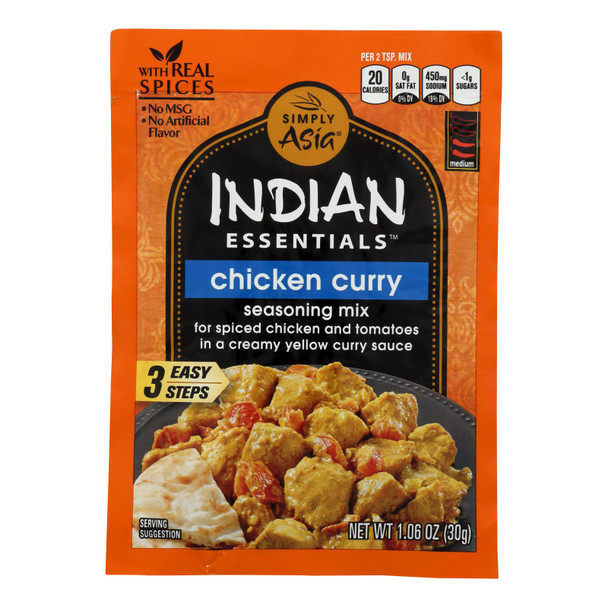 Simply Asia Indian Essentials Chicken Curry Seasoning Mix  - Case of 12 - 1.06 OZ