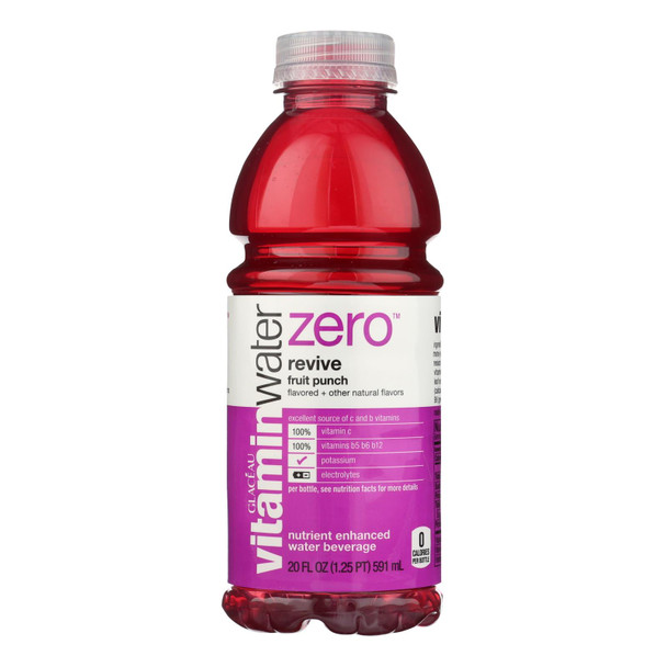 Glaceau Vitamin Water, Fruit Punch Revive  - Case of 12 - 20 FZ
