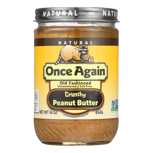 Once Again - Peanut Butter Crunch Ns - Case of 6-16 OZ