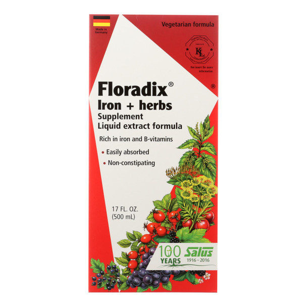 Flora Inc - Floradix Iron Formula - EA of 1-17 OZ