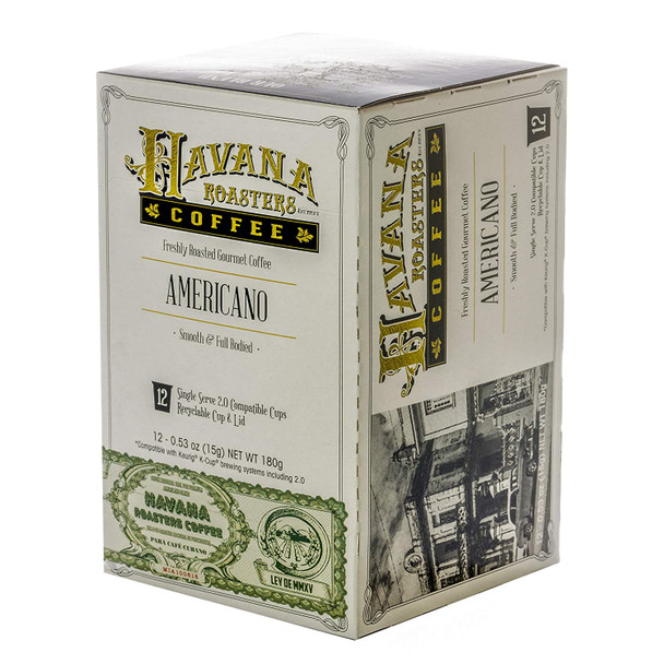 Havana Roaster Coffee - Coffee Americano Single Srv - Case of 6 - 12/.53OZ