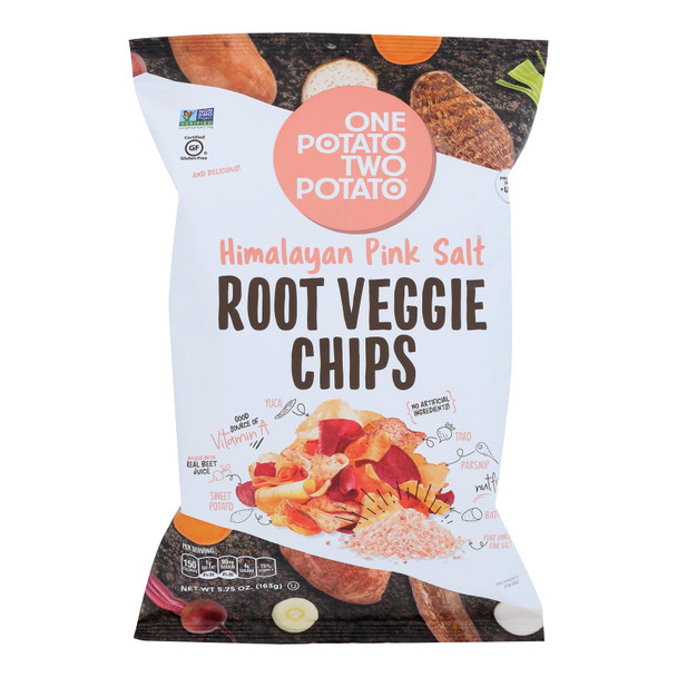 One Potato Two Potato - Root Veg Chip Him Pink Salt - Case of 12 - 5.75 OZ