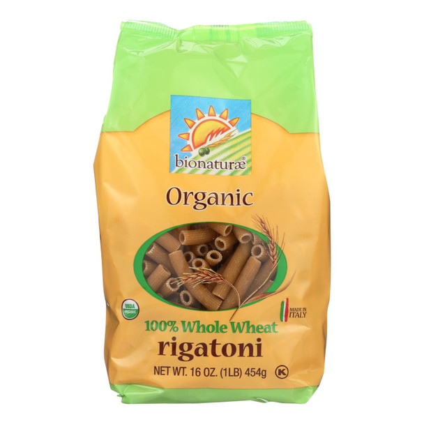 Bionaturae Organic Rigatoni Pasta 100% Whole Wheat  - 1 Each - 16 OZ