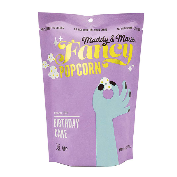 Maddy & Maize - Popcorn Birthday Cake - Case of 8-4.5 OZ