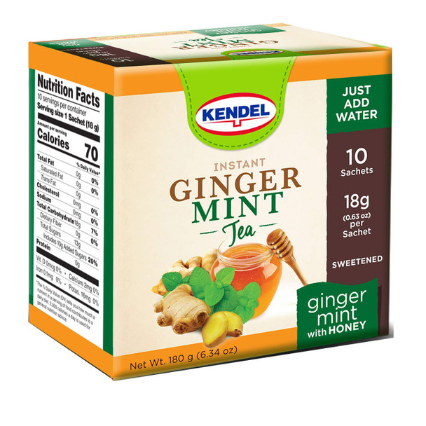 Kendel - Tea Instant Ginger Mint Honey - Case of 24-10 CT