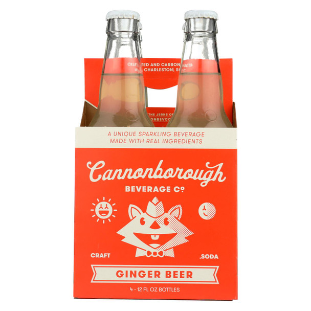 Cannonborough Beverage - Soda Ginger Beer 4pk - Case of 3 - 4/12 FZ