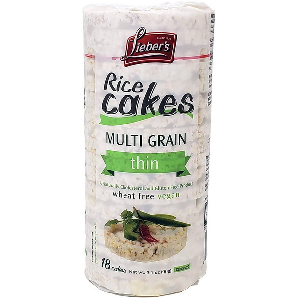 Lieber's - Rice Cakes Thin Mltgrn - Case of 12 - 3.1 OZ