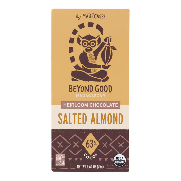 Madecasse - Chocolate Bar Salted Almond - Case of 10-2.64 OZ