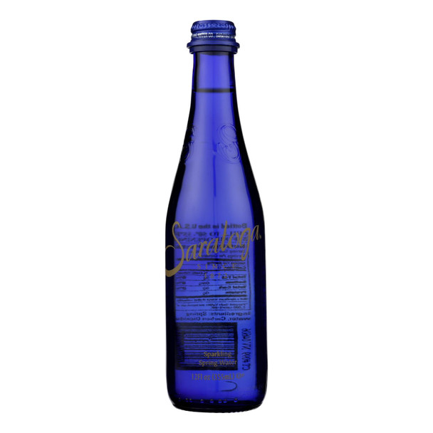 Saratoga Sparkling Spring Bottled Water  - Case of 24 - 12 OZ