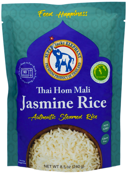 Super Lucky Elephant - Rice Jasmine Pouch - Case of 6 - 8.5 OZ