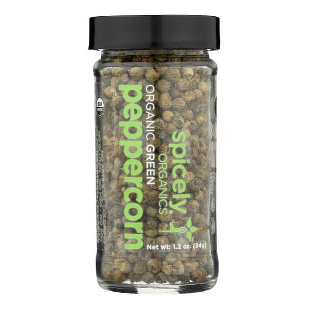 Spicely Organics - Organic Green Peppercorn - Case of 3 - 1.2 oz.