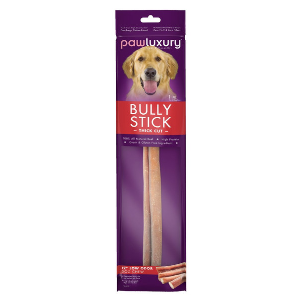 Paw Love - Bully Stick Thick 12in - Case of 6-1 CT