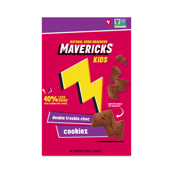 Mavericks Snacks - Cookiez Double Trouble Chocolate - Case of 8-7.04 OZ