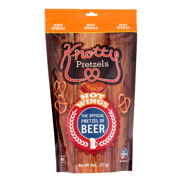 Knotty Pretzels - Pretzels Hot Wings - Case of 12-8 OZ