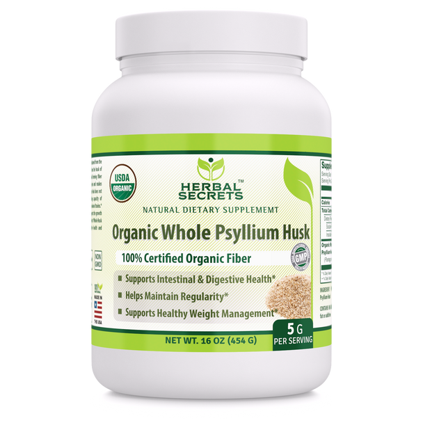 Herbal Secrets - Psyllium Husk Organic Powder - 1 Each 1-16 OZ