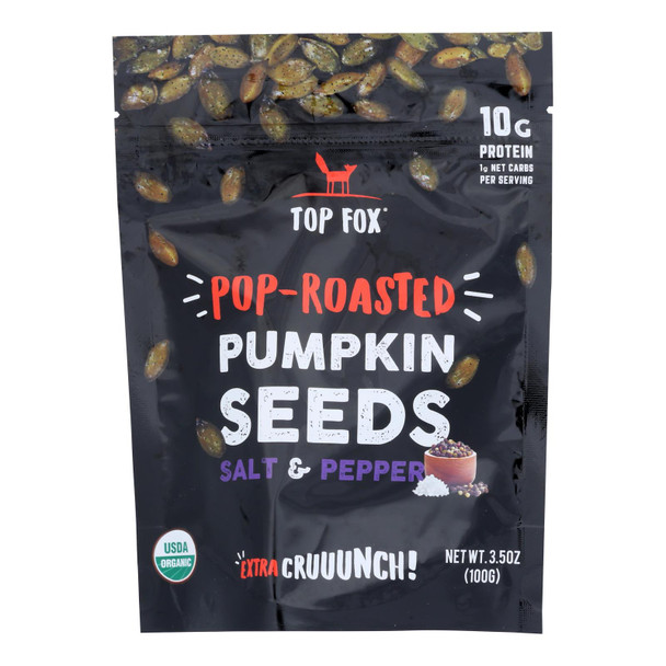 Top Fox - Pumpkin Seed Salt Pepper Roasted - Case of 6-3.5 OZ