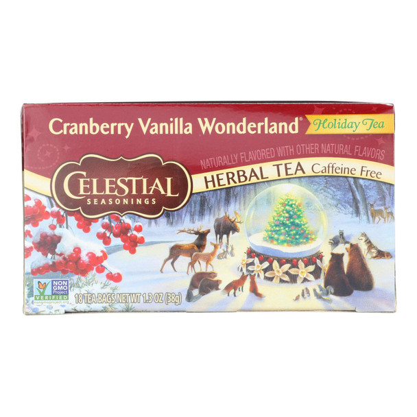 Celestial Seasonings - Herb Tea Cranberry Vanilla Wndld - Case of 6-18 BAG