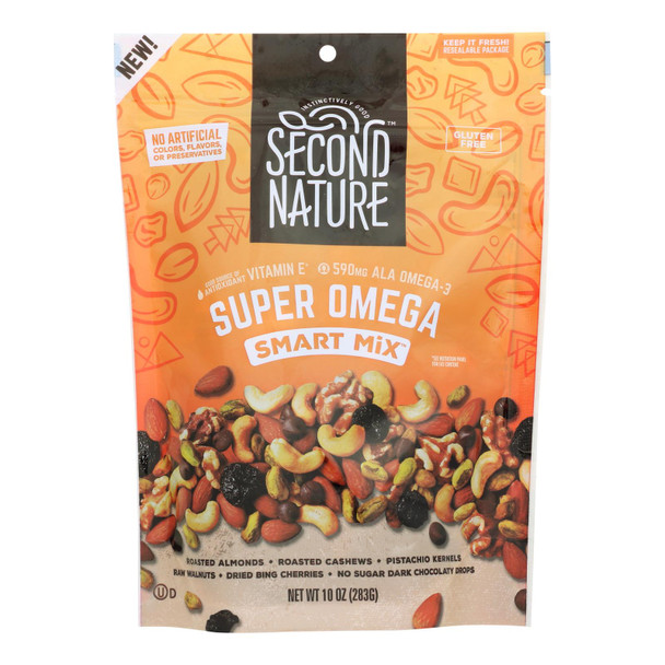 Second Nature - Nut Medley Super Omega Smart Mix - Case of 6-10 OZ