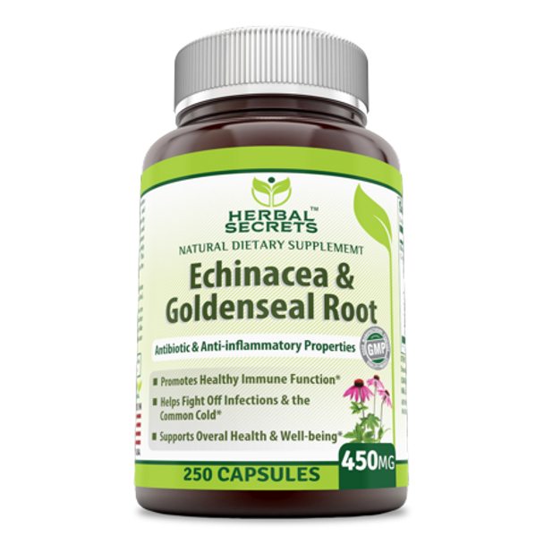 Herbal Secrets - Echincea Gldnsl Root 450 - 1 Each 1-250 CT