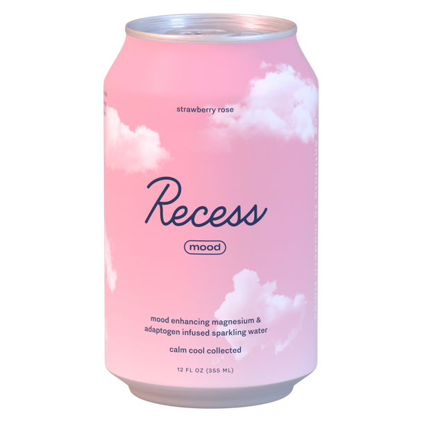 Recess - Sparkling Water Strawberry Rose Magnesium - Case of 12-12 FZ