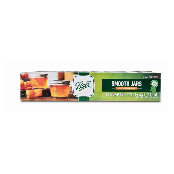 Ball Canning - Jars Smooth Sided Regular Mouth 4 oz - Case of 1 - 12 Count