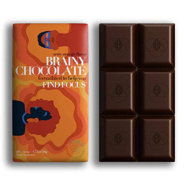 The Functional Chocolate Co - Chocolate Bar Brainy - Case of 12-1.75 OZ