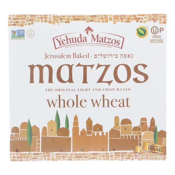 Yehuda - Matzo Thins Daily Whole Wheat - Case of 12 - 10.5 OZ