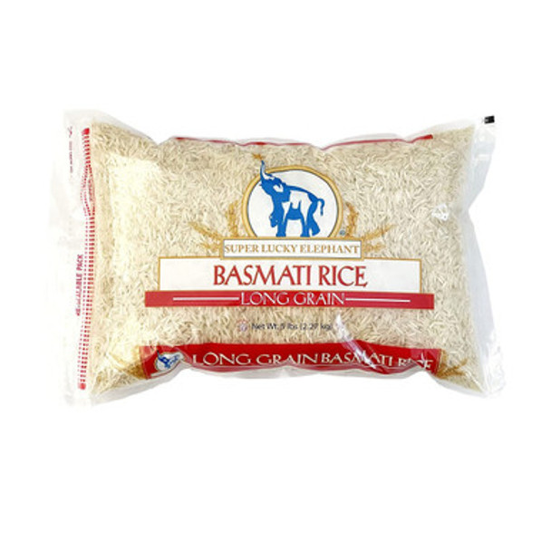 Super Lucky Elephant - Rice Basmati Rice - Case of 8-5 LB
