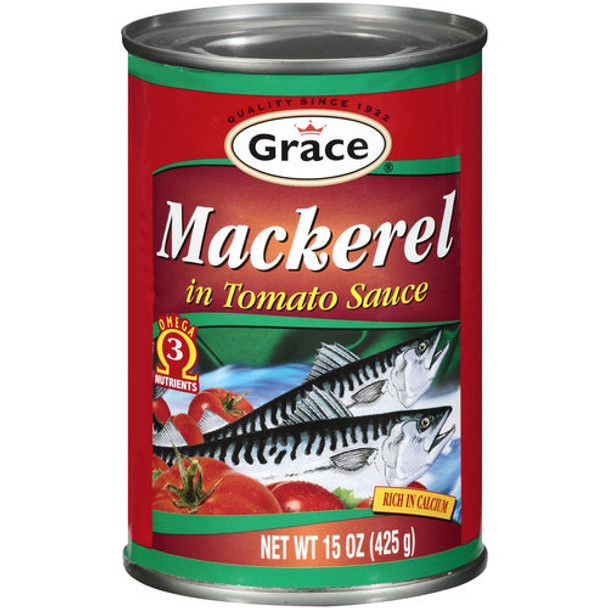 Grace - Mackerel In Tomato Sauce - Case of 24-15 OZ