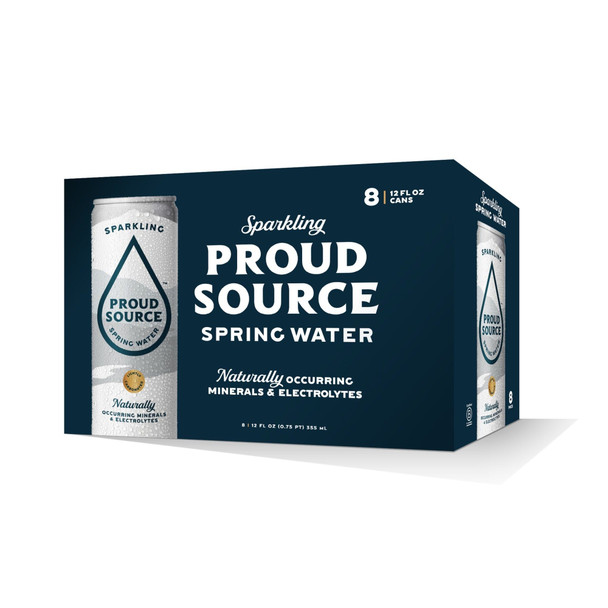 Proud Source - Water Spring Sparkling - Case of 3-8/12 FZ