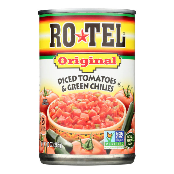 Rotel Tomatoes With Green Chilies, 10 Oz - Case of 24 - 10 OZ