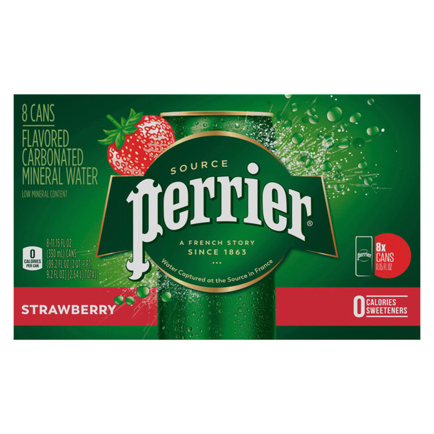 Perrier - Sparkling Mineral Water Strawberry - Case of 3-8/11.15Z