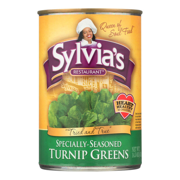 Sylvia's Specially-Seasoned Turnip Greens  - Case of 12 - 14.5 OZ